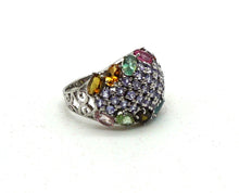 Lade das Bild in den Galerie-Viewer, S318 Silberring mit Tansanite und Turmaline