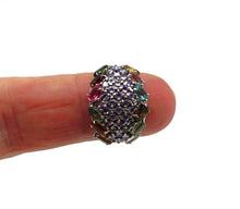 Lade das Bild in den Galerie-Viewer, S318 Silberring mit Tansanite und Turmaline