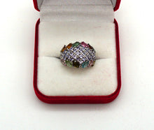 Lade das Bild in den Galerie-Viewer, S318 Silberring mit Tansanite und Turmaline