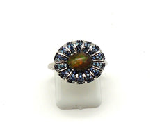 Lade das Bild in den Galerie-Viewer, S455 Silber Ring 925 mit Opal und Safire