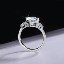 Lade das Bild in den Galerie-Viewer, S601 Moissanit Herz Silber Ring 925