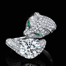 Lade das Bild in den Galerie-Viewer, S603 Moissanit Panther Ring Silber 925