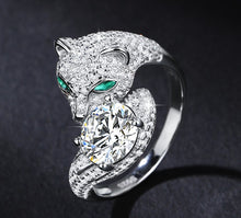 Lade das Bild in den Galerie-Viewer, S603 Moissanit Panther Ring Silber 925