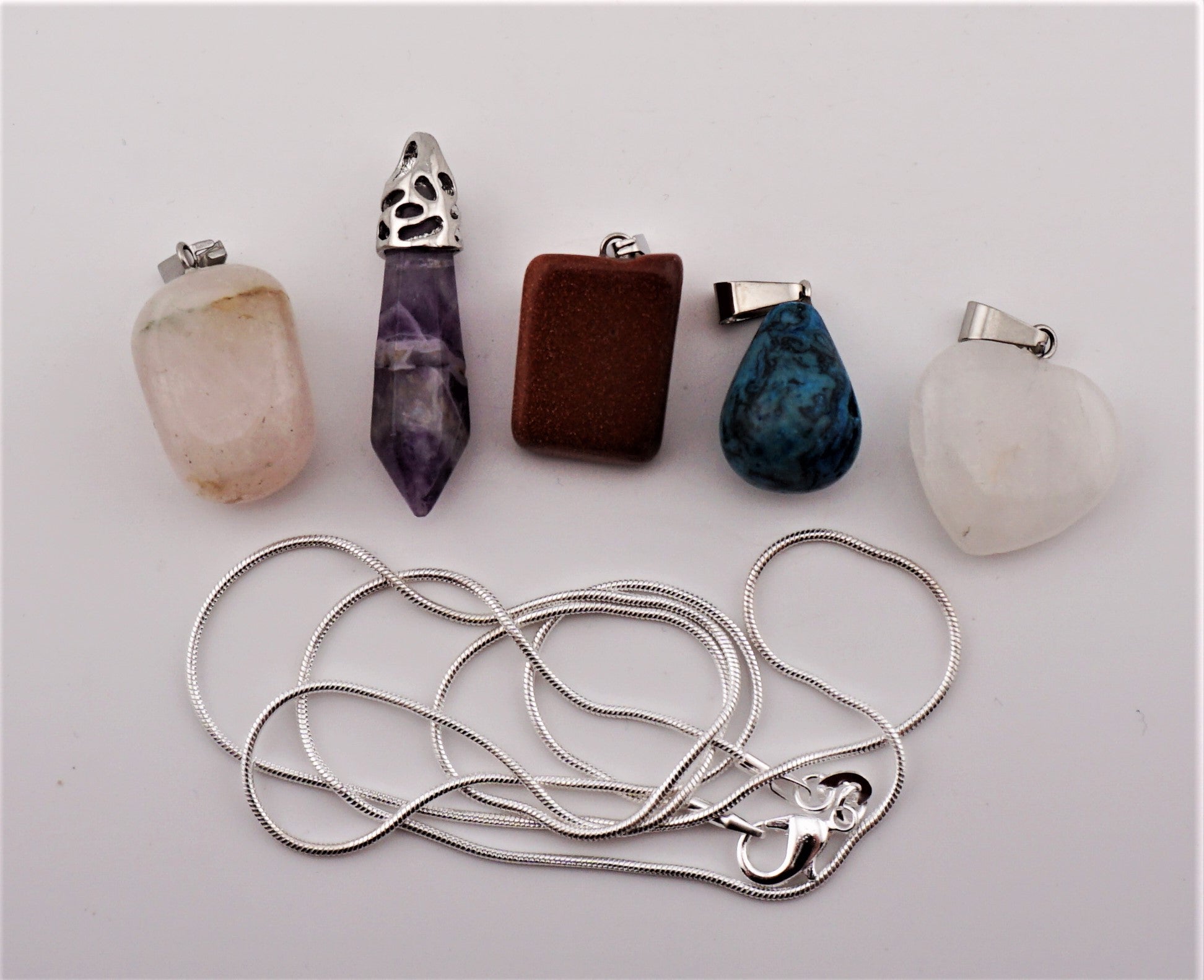 TENET Chrysopras Anhänger - Echter Naturstein Mit Edelstahl Kette