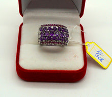 Lade das Bild in den Galerie-Viewer, S308 Silberring mit Amethyste und Rodolithe