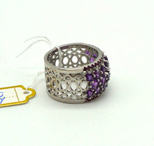 Lade das Bild in den Galerie-Viewer, S308 Silberring mit Amethyste und Rodolithe