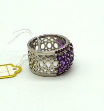 Lade das Bild in den Galerie-Viewer, S308 Silberring mit Amethyste und Rodolithe