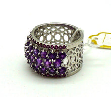 Lade das Bild in den Galerie-Viewer, S308 Silberring mit Amethyste und Rodolithe