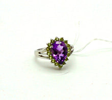 Lade das Bild in den Galerie-Viewer, S311 Silberring mit Amethyst und Peridot