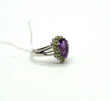 Lade das Bild in den Galerie-Viewer, S309 Silberring mit Amethyst und Peridot