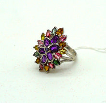 Lade das Bild in den Galerie-Viewer, S307 Silberring mit Amethyst, Tansanit und Turmaline