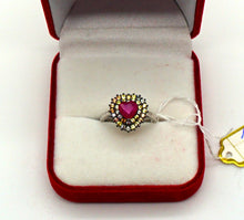 Lade das Bild in den Galerie-Viewer, S310 Silberring mit Rubin und Safire