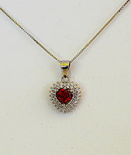 Lade das Bild in den Galerie-Viewer, S822 Silber 925 Anhänger mit Granat