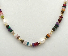 Lade das Bild in den Galerie-Viewer, K116 Edelsteine Mix Halskette