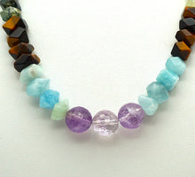 Lade das Bild in den Galerie-Viewer, P103 Halskette aus Steine MIX, facettiert