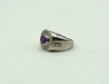Lade das Bild in den Galerie-Viewer, S1052 Silberring 925 mit Amethyst, Peridot und Safire