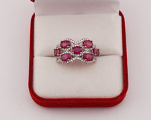 Lade das Bild in den Galerie-Viewer, S290 Silberring 925 mit Rubine