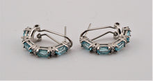 Lade das Bild in den Galerie-Viewer, S291A Ohrstecker Silber 925 mit blaue Apatite