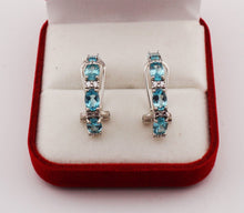 Lade das Bild in den Galerie-Viewer, S291A Ohrstecker Silber 925 mit blaue Apatite