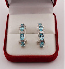 Lade das Bild in den Galerie-Viewer, S291A Ohrstecker Silber 925 mit blaue Apatite