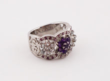 Lade das Bild in den Galerie-Viewer, S299 Silberring 925 mit Amethyst, Aquamarin, Rodolithe