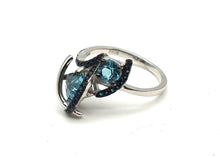 Lade das Bild in den Galerie-Viewer, S452 Silber Ribg 925 mit London Blue Topas