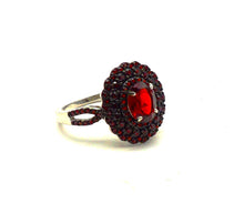Charger l'image dans la galerie, S457 Bague en argent 925 avec grenats