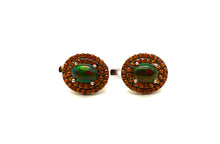 Charger l'image dans la galerie, S459 Boucles d'oreilles en argent 925 avec opale et saphir