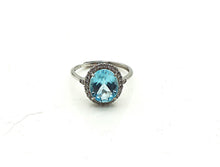 Lade das Bild in den Galerie-Viewer, S902 Silber Ring 925 mit blauen Topas