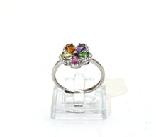 Charger l'image dans la galerie, V116 Ring Blüt mit Amethyst, Citrin, Peridot und Diopsid