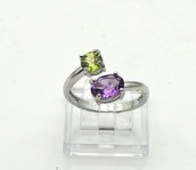 Charger l'image dans la galerie, V148 Ring mit Amethyst und Peridot