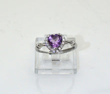 Charger l'image dans la galerie, V167 Ring mit Amethyst Herz