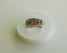 Lade das Bild in den Galerie-Viewer, S964 Silberring 925 mit Turmaline und Safire