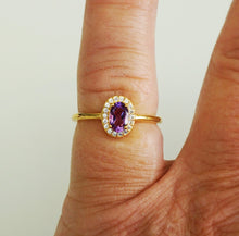 Lade das Bild in den Galerie-Viewer, S946 Silberring 925 mit Amethyst