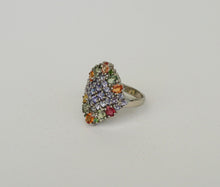 Lade das Bild in den Galerie-Viewer, S220 Silberring mit Safire und Tansanite