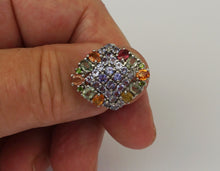 Lade das Bild in den Galerie-Viewer, S220 Silberring mit Safire und Tansanite