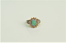 Lade das Bild in den Galerie-Viewer, S224 Silberring 925 mit Smaragd und Safire