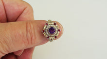 Lade das Bild in den Galerie-Viewer, S227 Silberring 925 mit Amethyst, Safire und Rodolithe