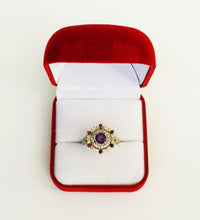 Lade das Bild in den Galerie-Viewer, S227 Silberring 925 mit Amethyst, Safire und Rodolithe