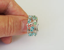 Lade das Bild in den Galerie-Viewer, S252 Silberring mit Apatit, Smaragd
