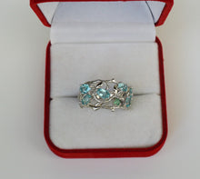 Lade das Bild in den Galerie-Viewer, S252 Silberring mit Apatit, Smaragd