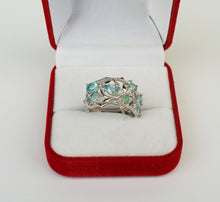 Lade das Bild in den Galerie-Viewer, S252 Silberring mit Apatit, Smaragd