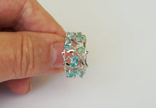 Lade das Bild in den Galerie-Viewer, S252 Silberring mit Apatit, Smaragd