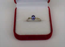 Lade das Bild in den Galerie-Viewer, S263 Silberring mit Tansanit und Safire