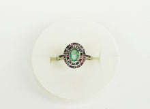 Lade das Bild in den Galerie-Viewer, S902 Silberring mit Smaragd und Safir
