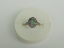 Lade das Bild in den Galerie-Viewer, S902 Silberring mit Smaragd und Safir