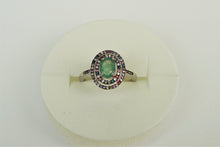 Lade das Bild in den Galerie-Viewer, S902 Silberring mit Smaragd und Safir