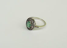 Lade das Bild in den Galerie-Viewer, S902 Silberring mit Smaragd und Safir