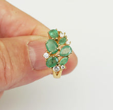 Lade das Bild in den Galerie-Viewer, S905 Silberring 925 mit Smaragde