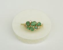 Lade das Bild in den Galerie-Viewer, S905 Silberring 925 mit Smaragde